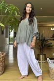 Made in Italy Sa Caleta Cotton Artist Smock Khaki